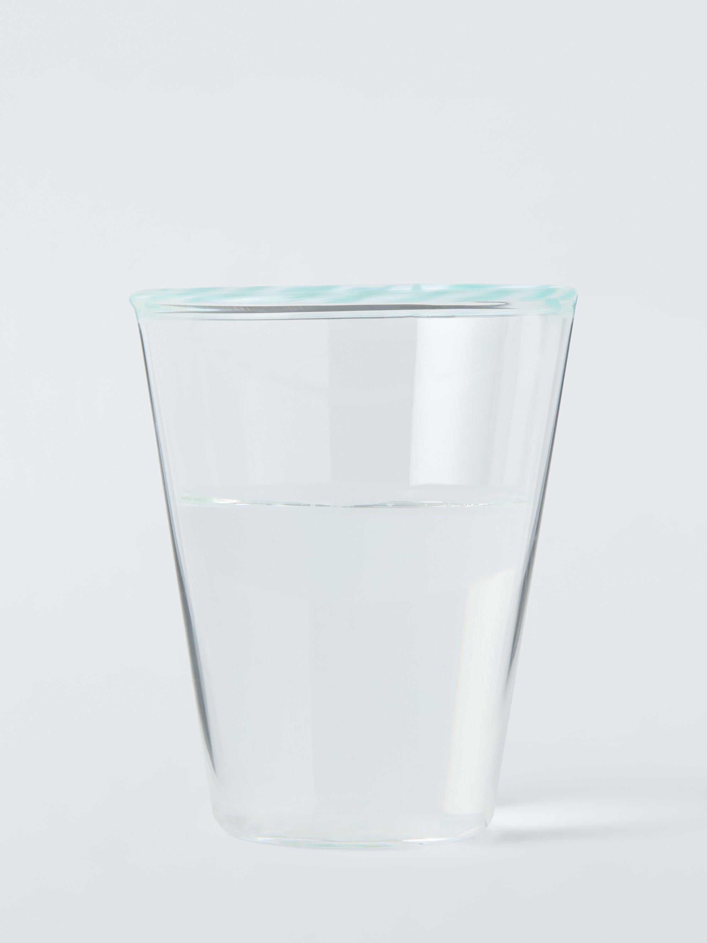 John Lewis stripe rim glass tumbler 315ml, imported from the UK
