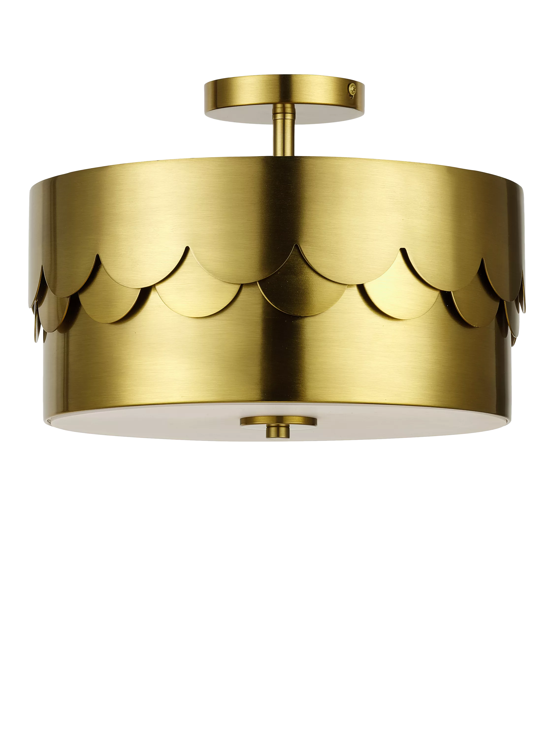 John Lewis Bea Scallop ceiling light brass, imported from the UK