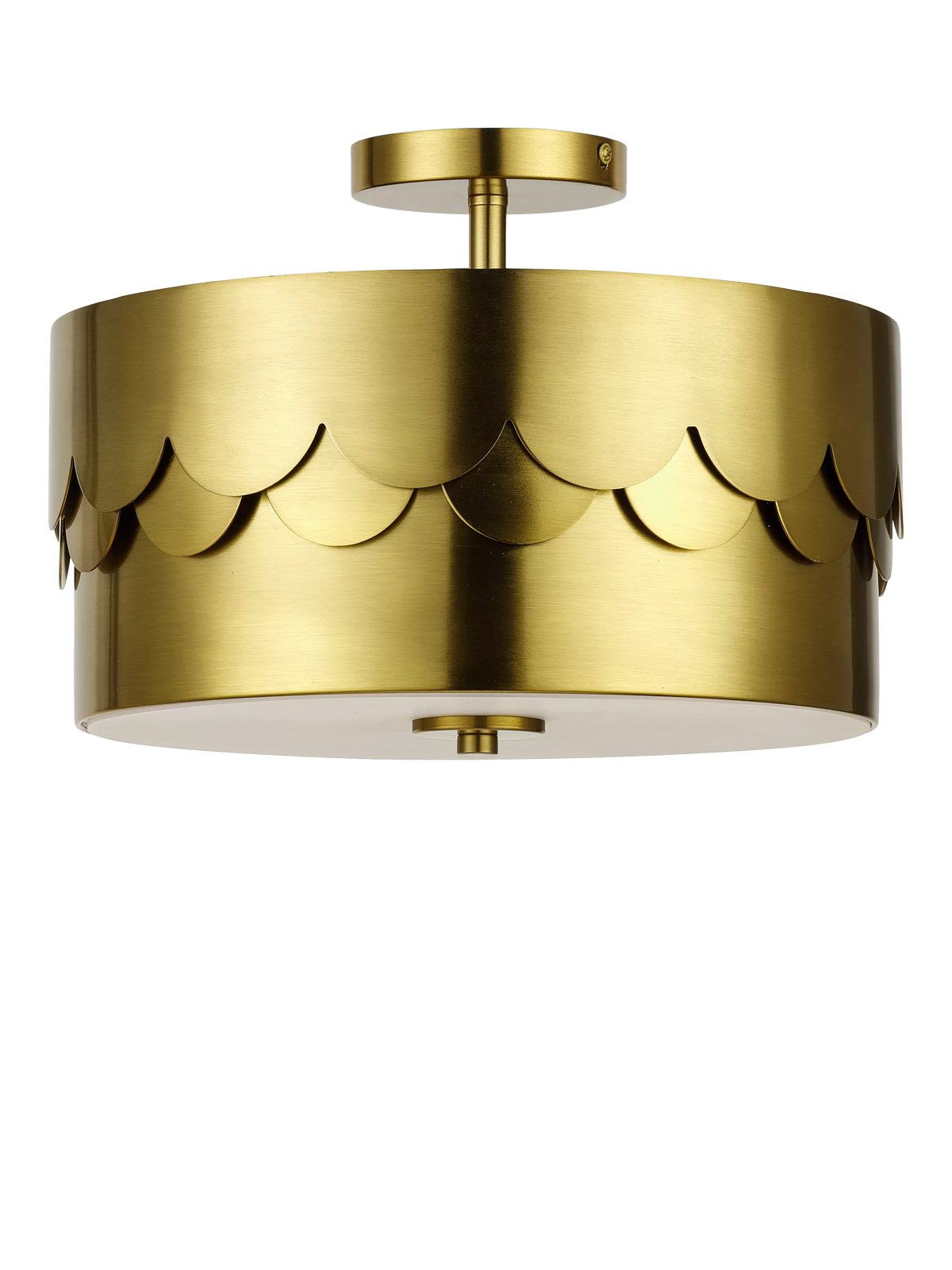 John Lewis Bea Scallop ceiling light brass, imported from the UK