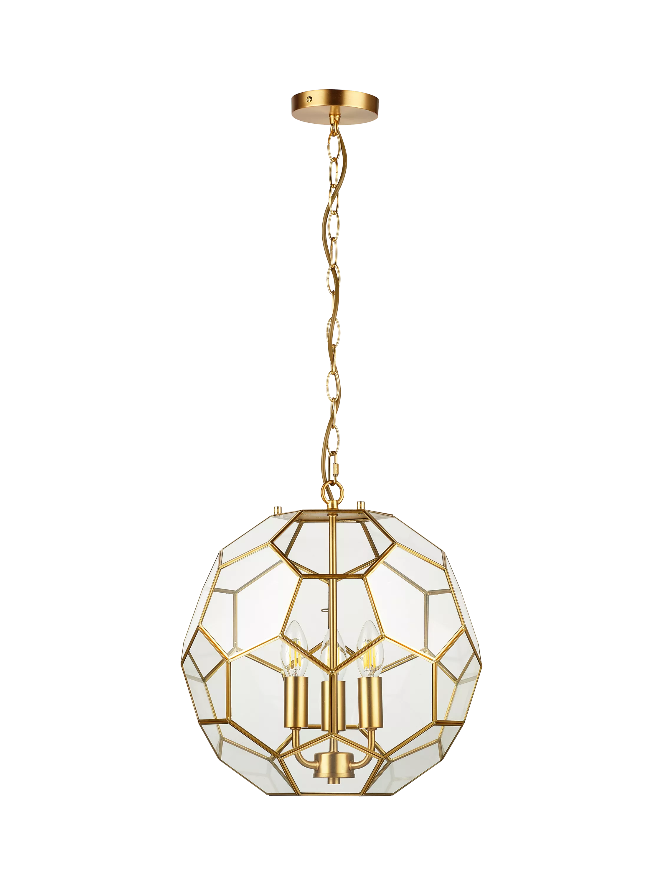 John Lewis geometric glass ball pendant ceiling light gold, UK version