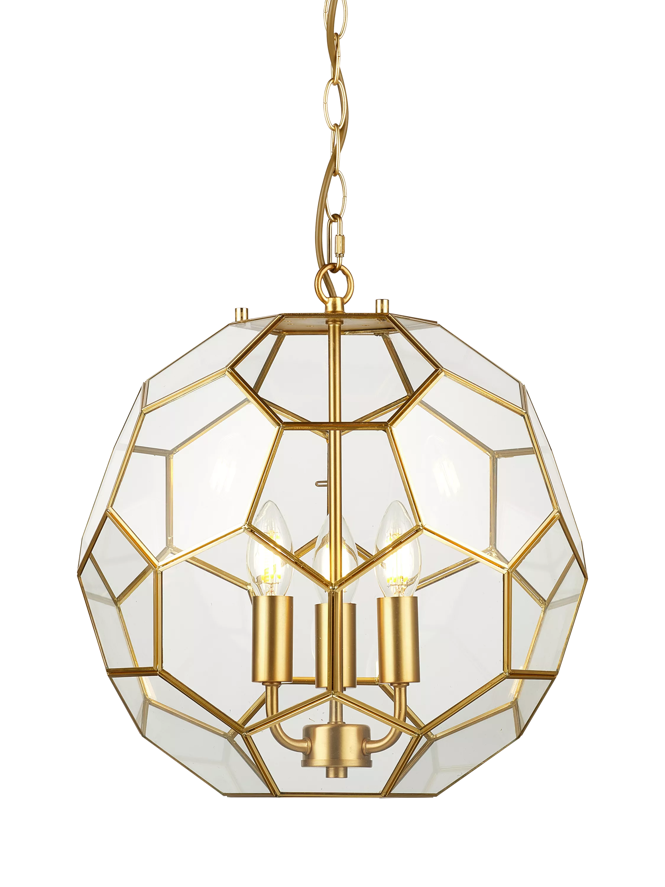 John Lewis geometric glass ball pendant ceiling light gold, UK version