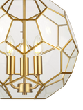 John Lewis geometric glass ball pendant ceiling light gold, UK version
