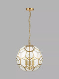 John Lewis geometric glass ball pendant ceiling light gold, UK version