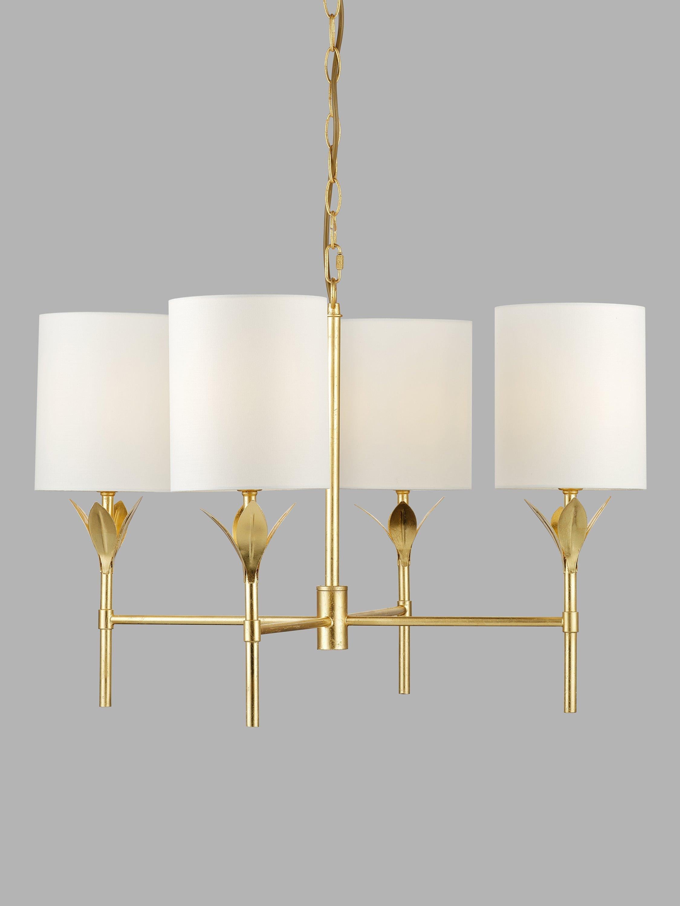 John Lewis 4 arm brass chandelier ceiling light UK version
