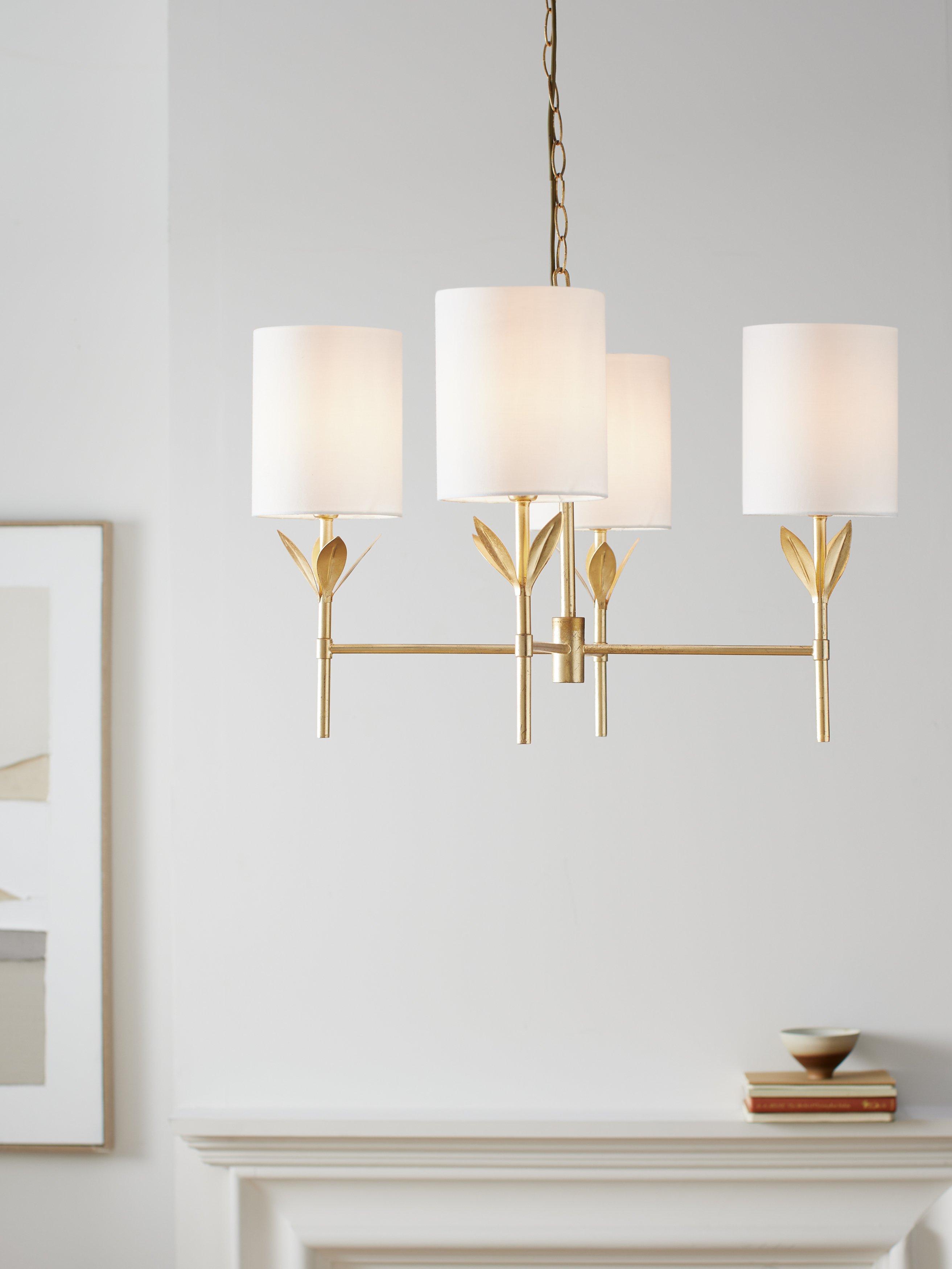 John Lewis 4 arm brass chandelier ceiling light UK version