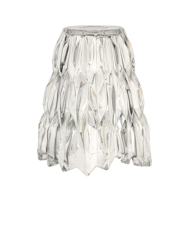 John Lewis Marlow crystal glass ceiling shade chrome 15x12.5cm (British brand)