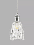 John Lewis Marlow crystal glass ceiling shade chrome 15x12.5cm (British brand)