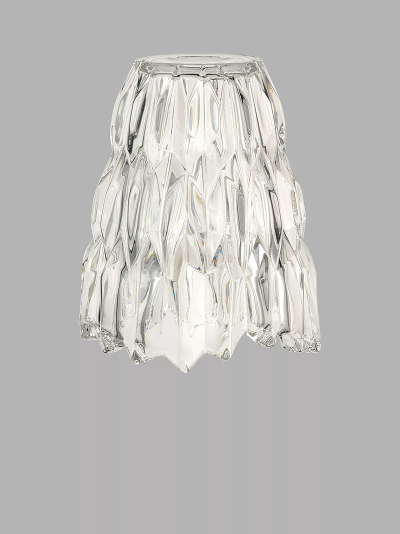 John Lewis Marlow crystal glass ceiling shade chrome 15x12.5cm (British brand)