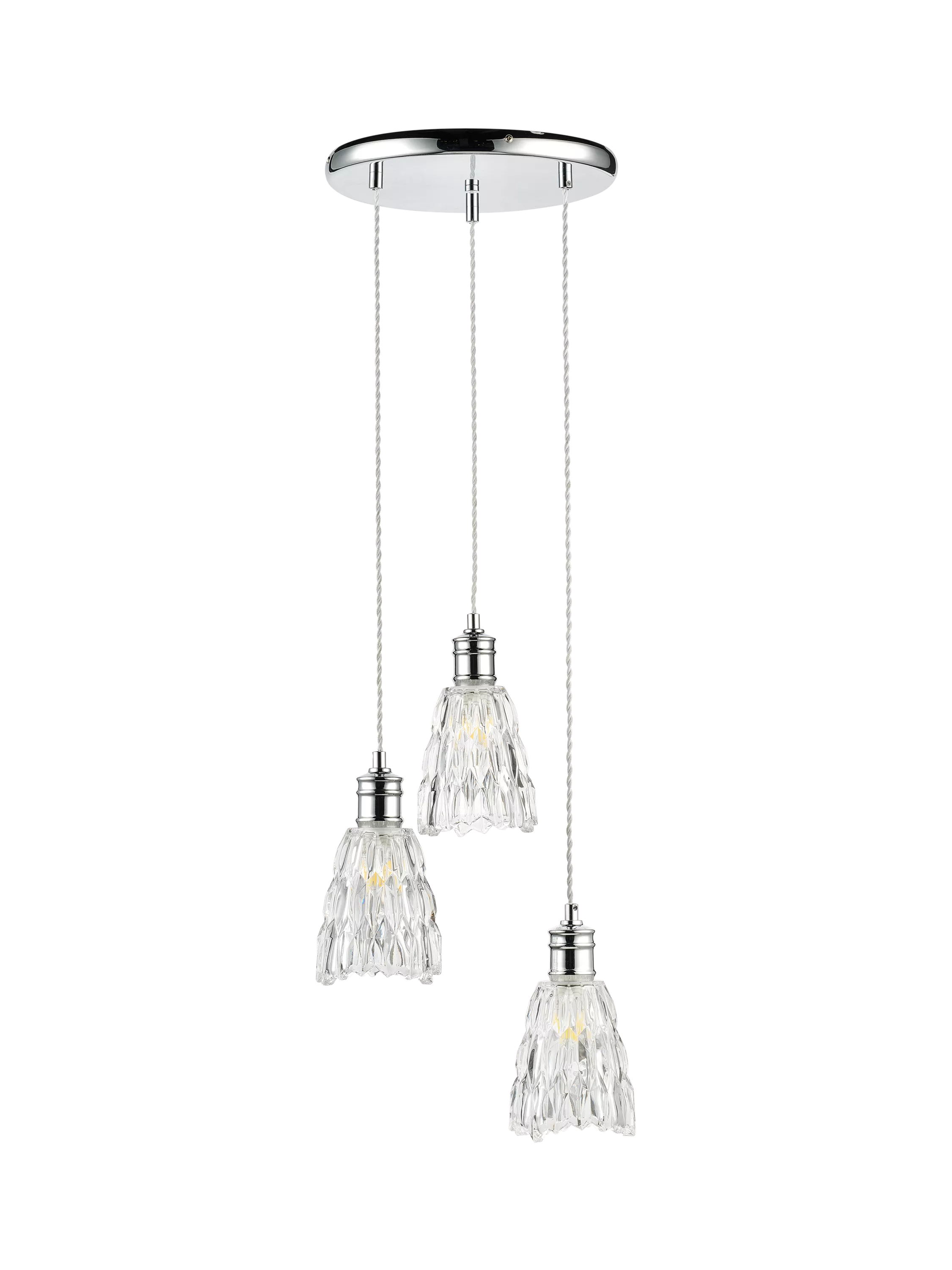John Lewis Marlow crystal glass pendant light chrome - British product