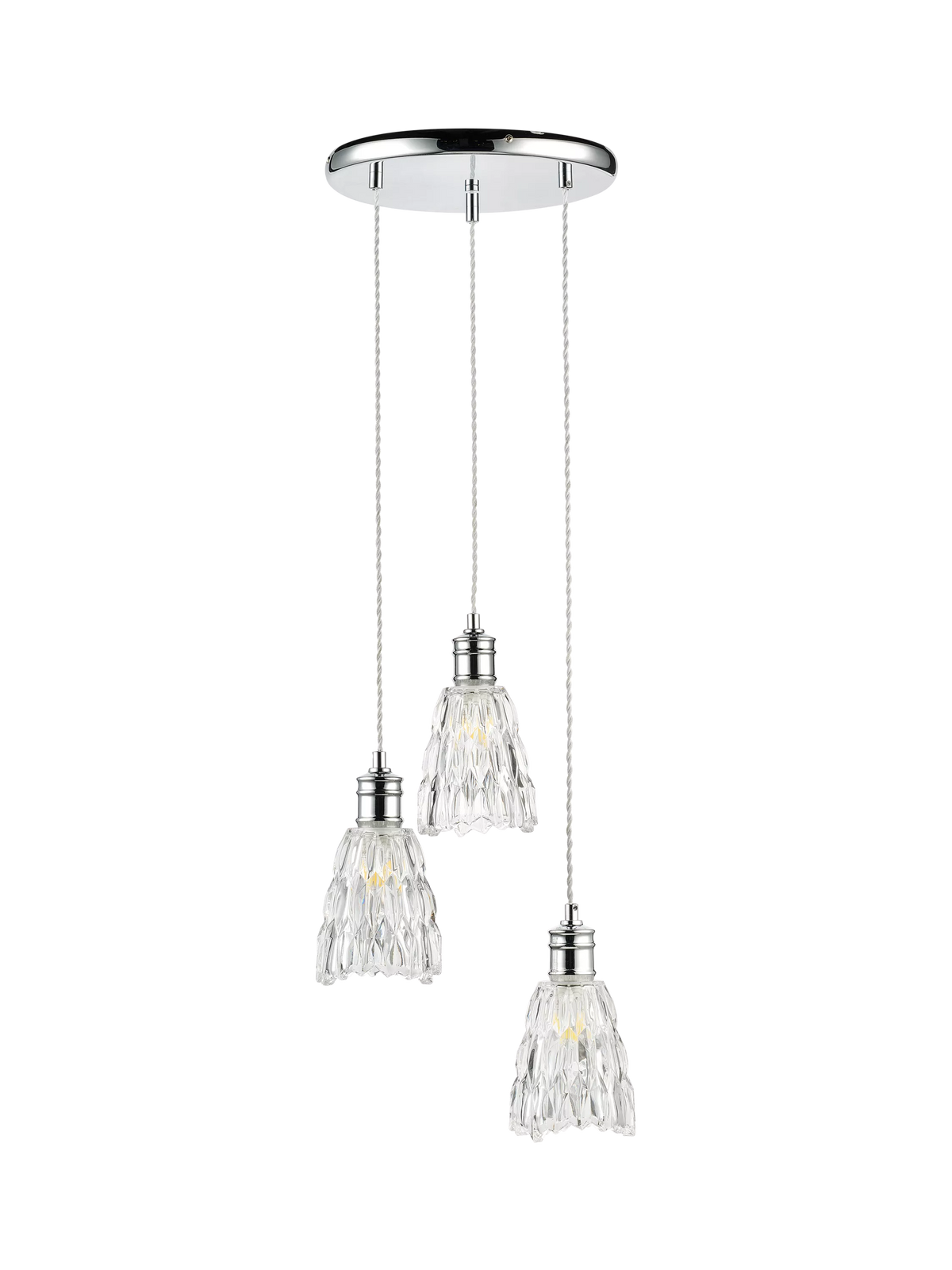 John Lewis Marlow crystal glass pendant light chrome - British product