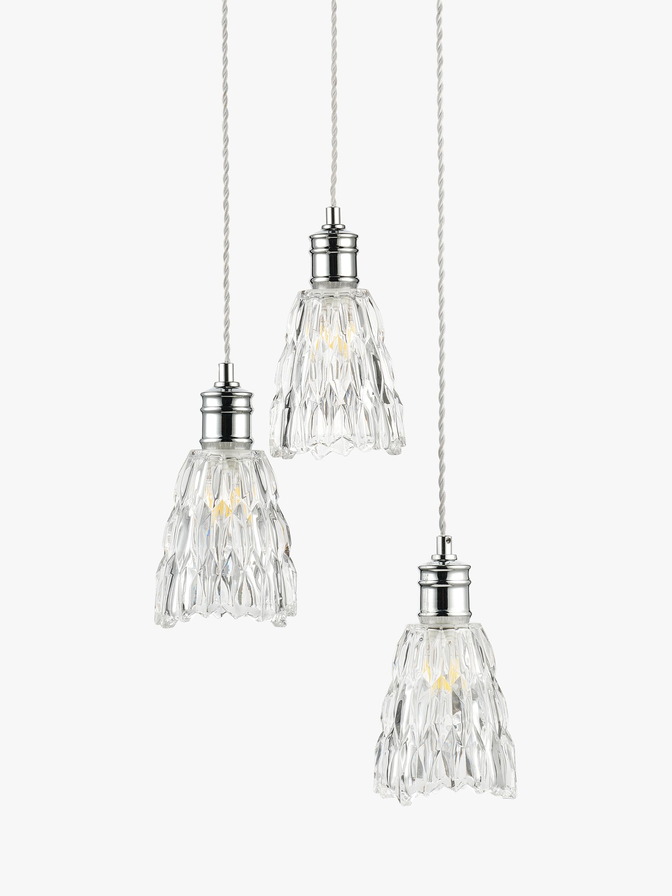 John Lewis Marlow crystal glass pendant light chrome - British product