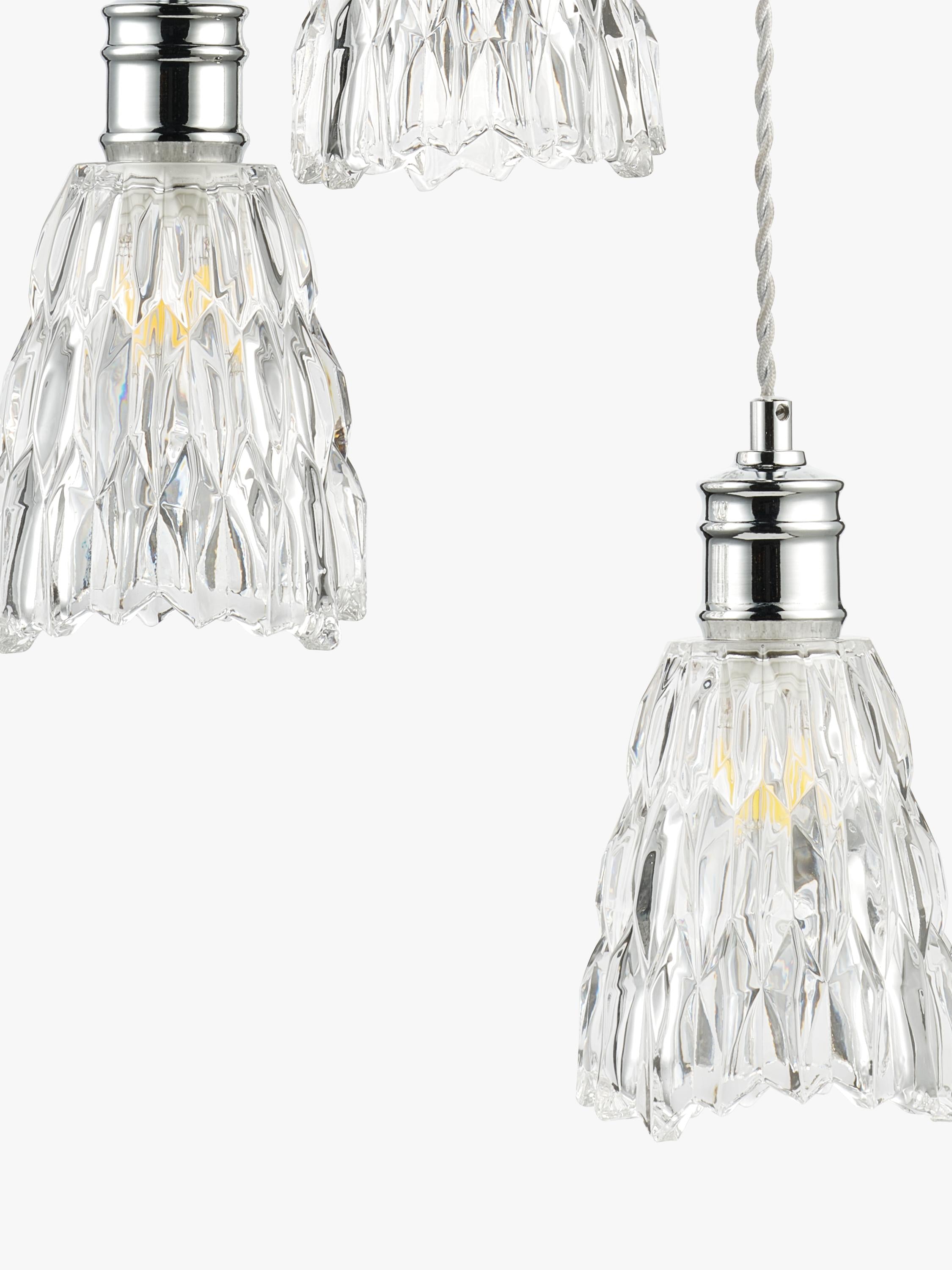 John Lewis Marlow crystal glass pendant light chrome - British product
