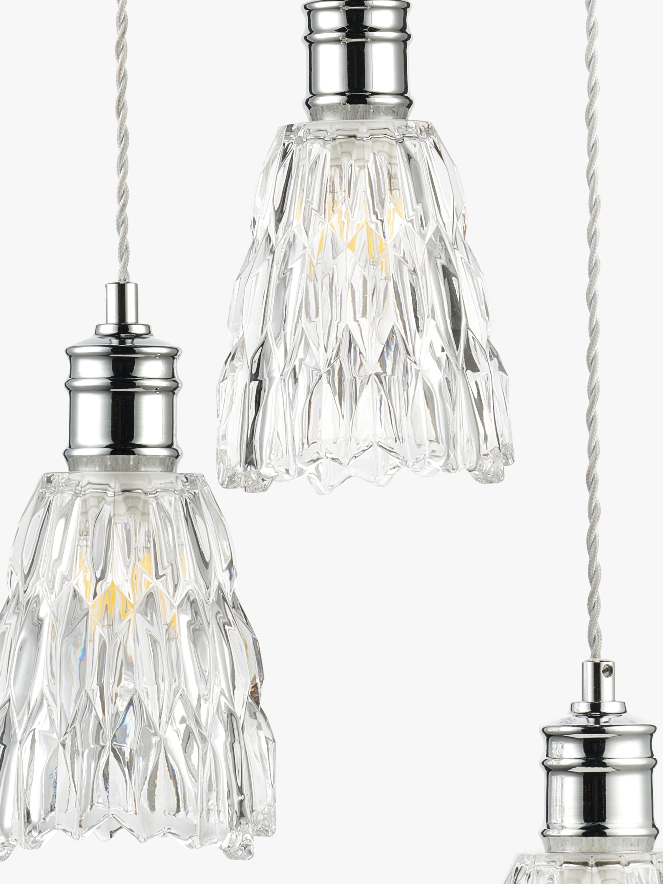 John Lewis Marlow crystal glass pendant light chrome - British product