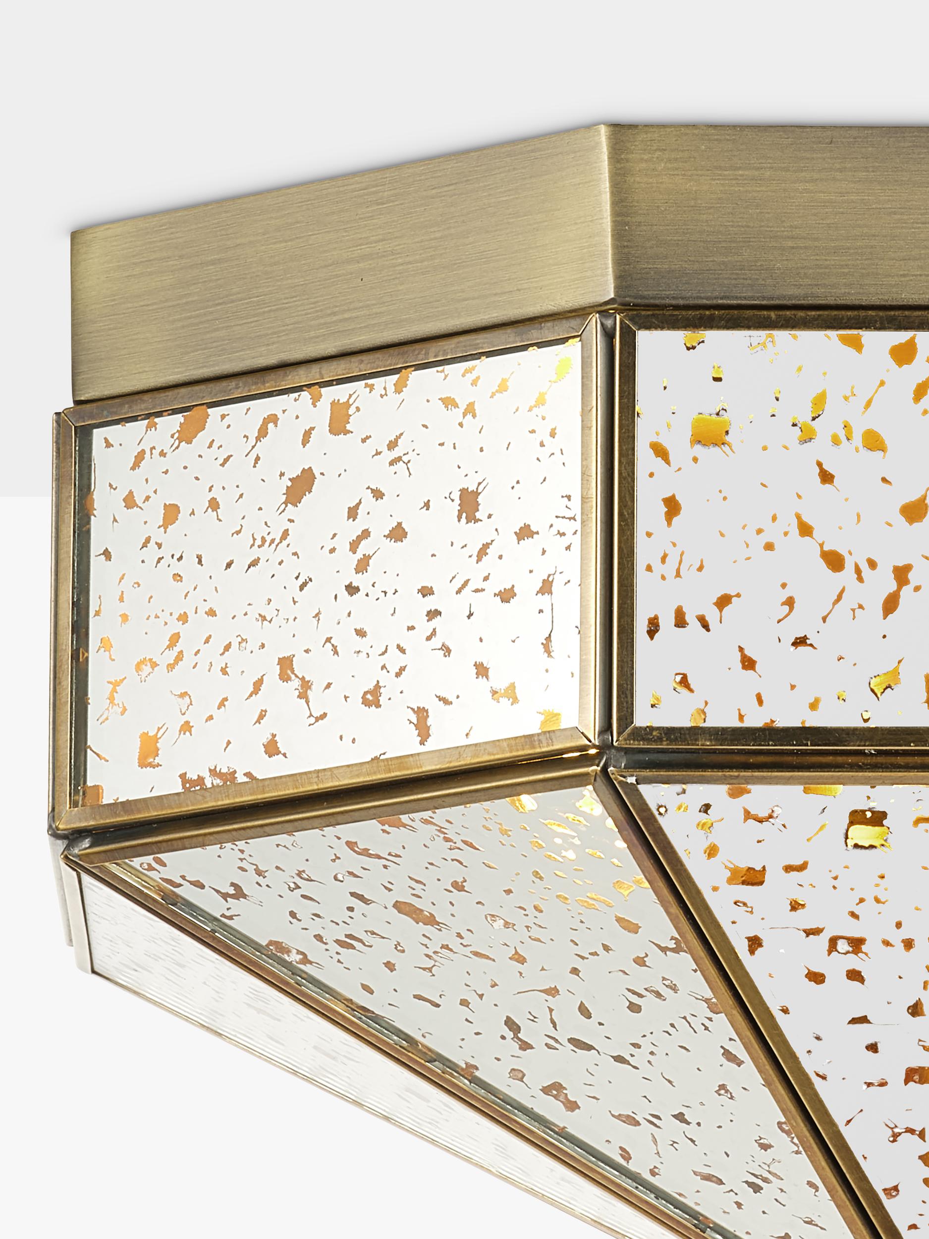 John Lewis Romy flush mount ceiling light with mirrored glass - British product