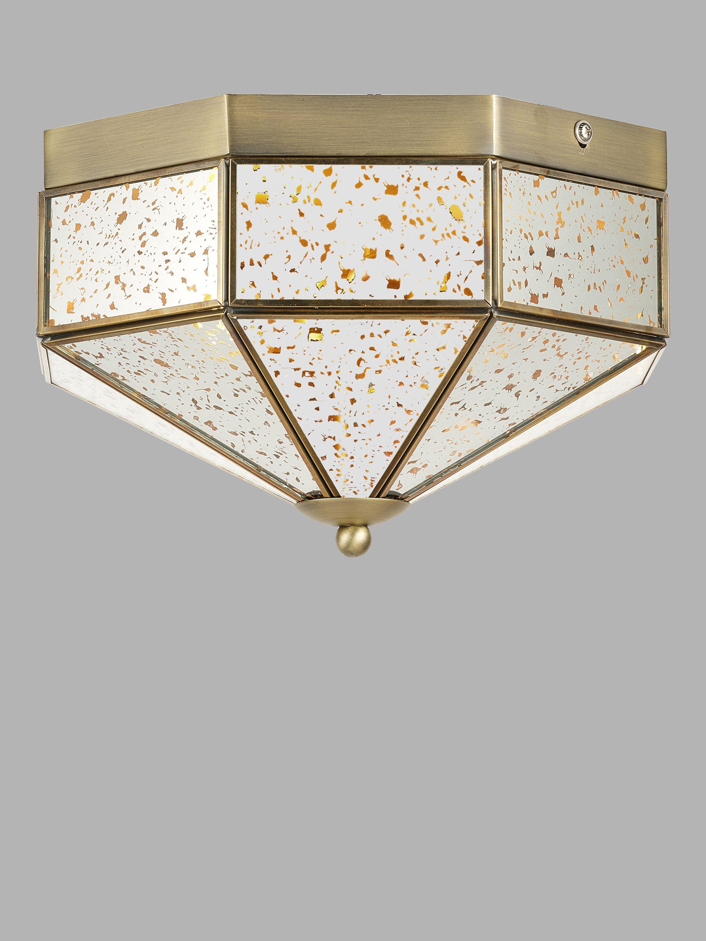 John Lewis Romy flush mount ceiling light with mirrored glass - British product