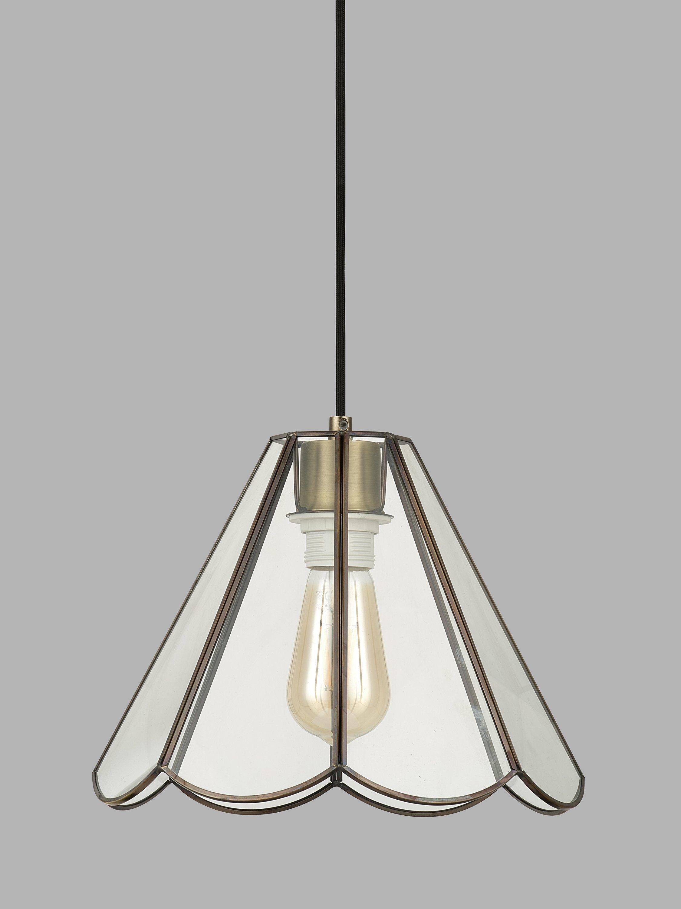John Lewis scalloped pendant ceiling shade brass (British brand)