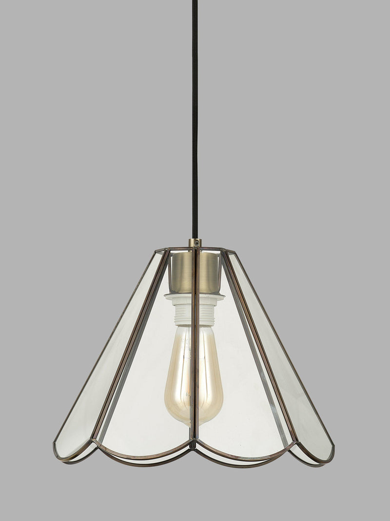 John Lewis scalloped pendant ceiling shade brass (British brand)