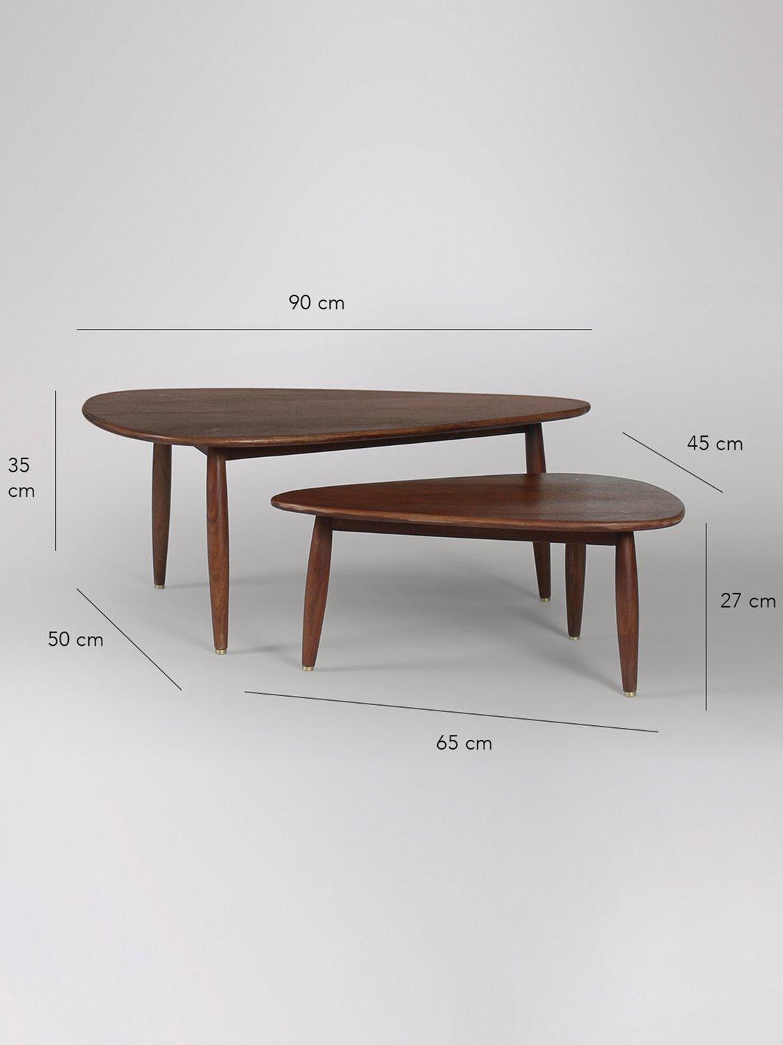 Swoon Abel nesting tables dark brown, imported from the UK