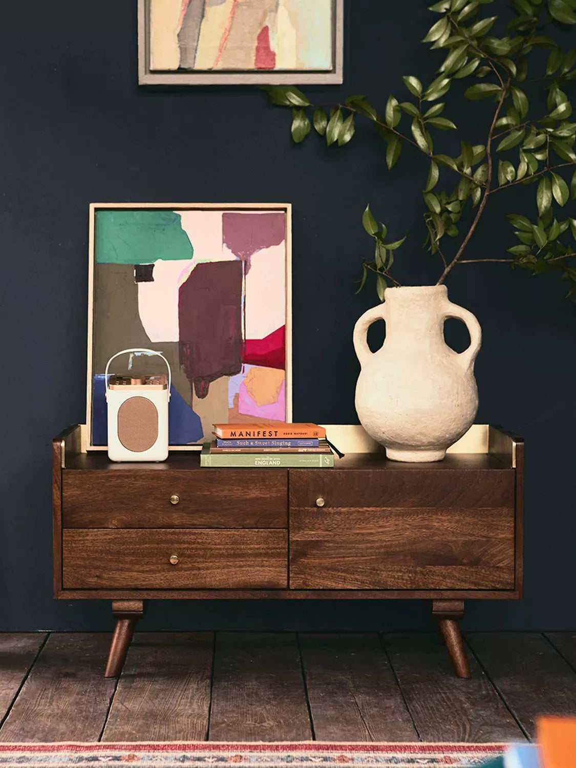 Swoon Fresco media unit light brown mango wood, UK version