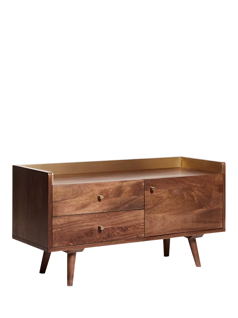 Swoon Fresco media unit light brown mango wood, UK version