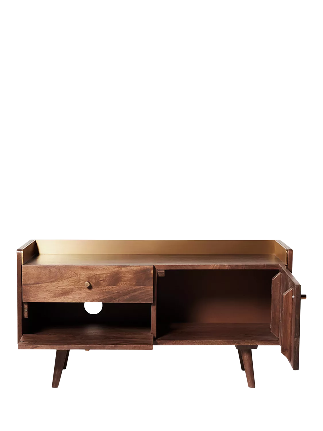 Swoon Fresco media unit light brown mango wood, UK version