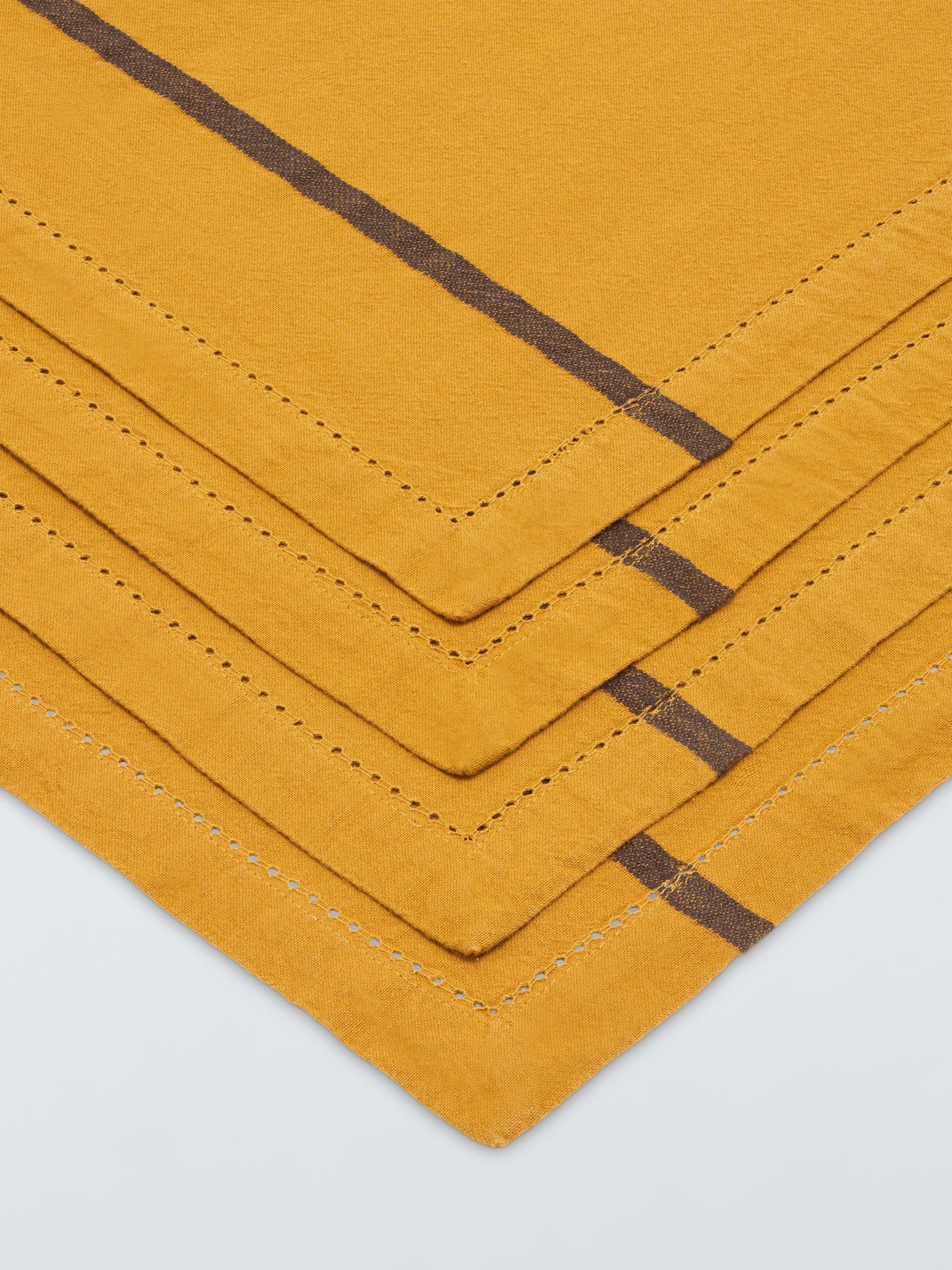 John Lewis cotton napkin set auburn stripe, imported from the UK