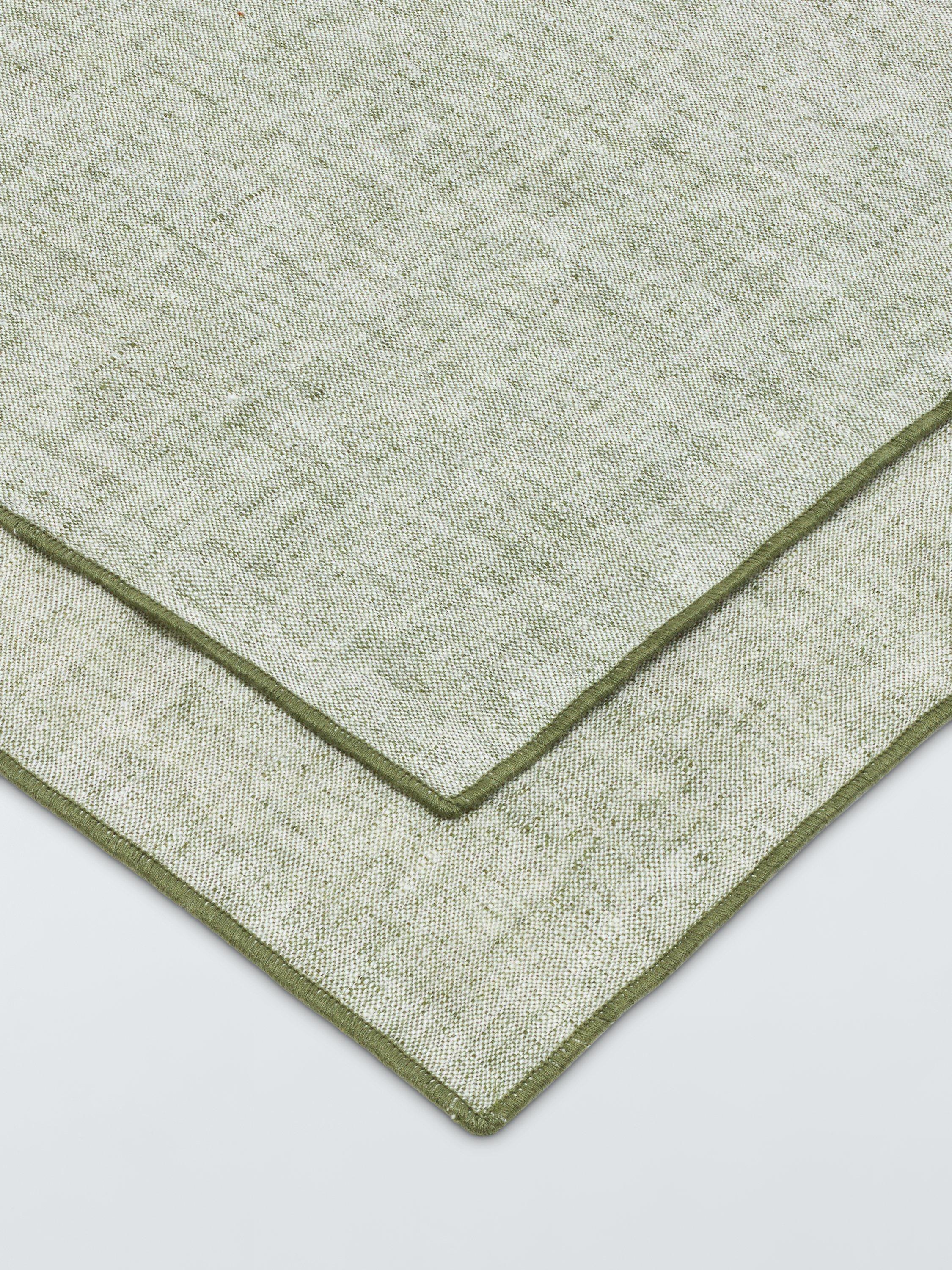 John Lewis farmhouse linen napkin set of 2 avocado, UK version