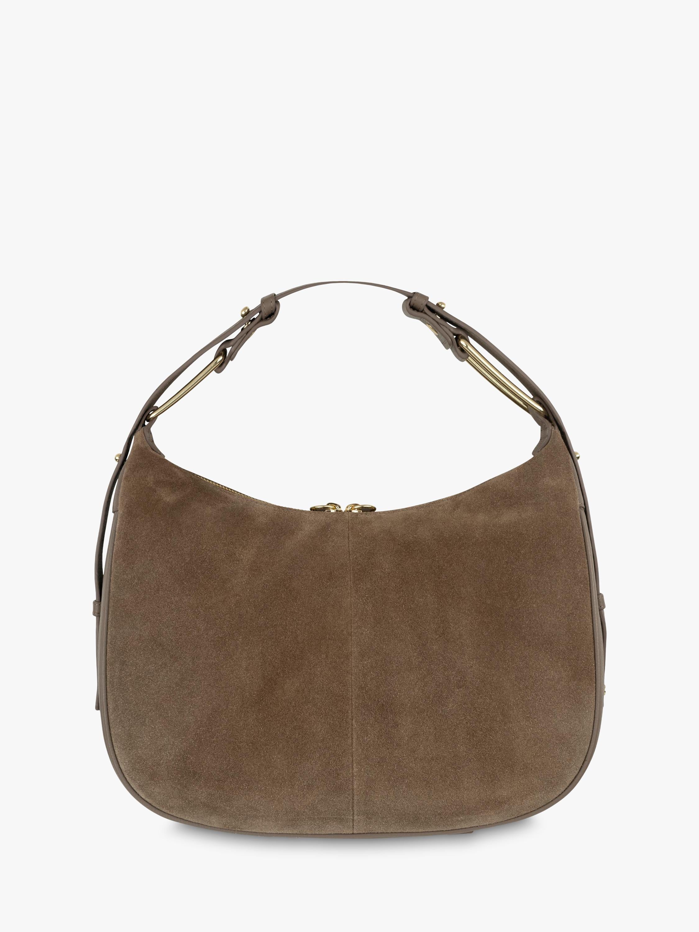 Apatchy London Charlie Suede shoulder bag, imported from the UK