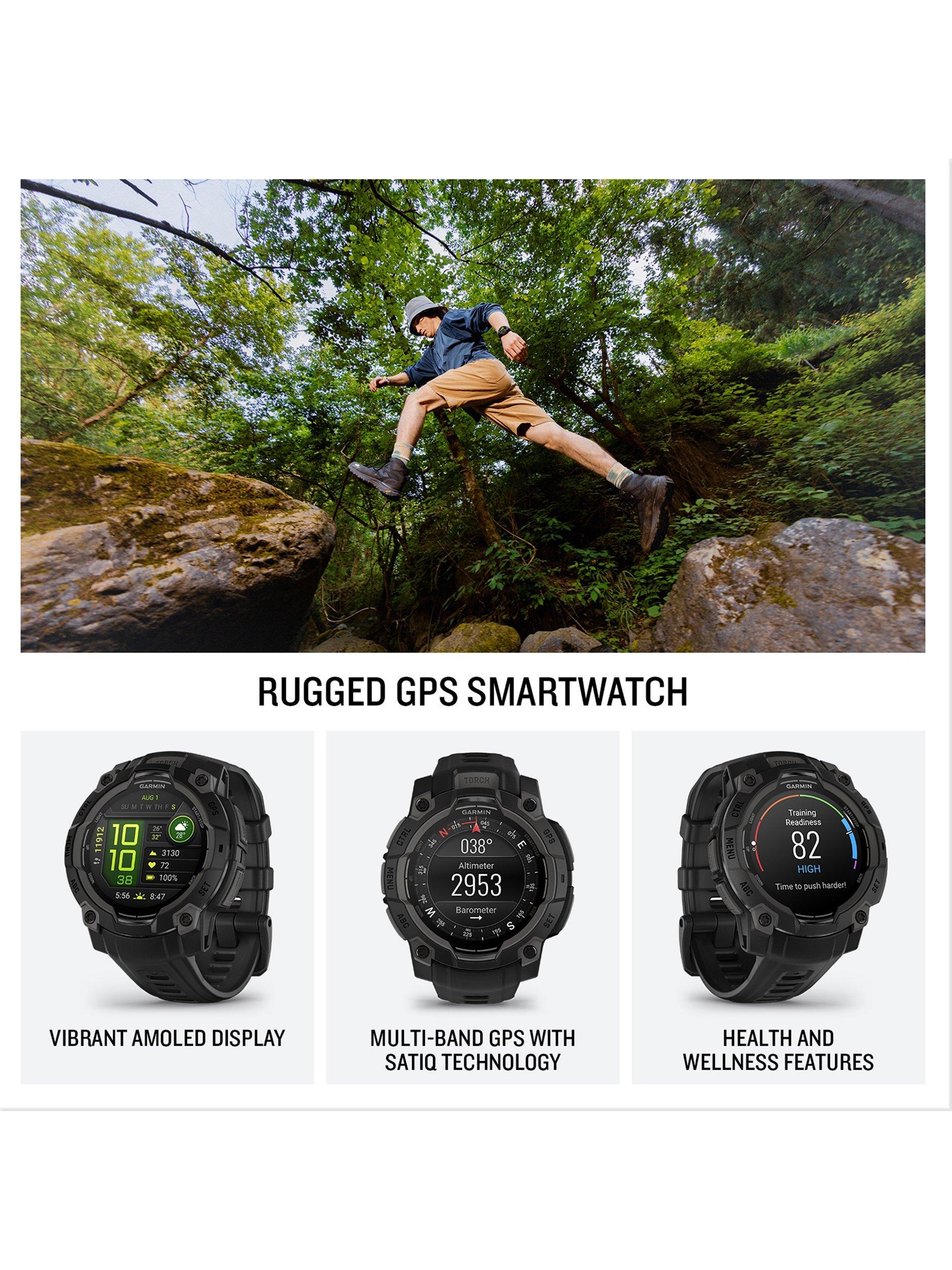 Garmin Instinct 3 rugged GPS smartwatch 45mm black, UK version