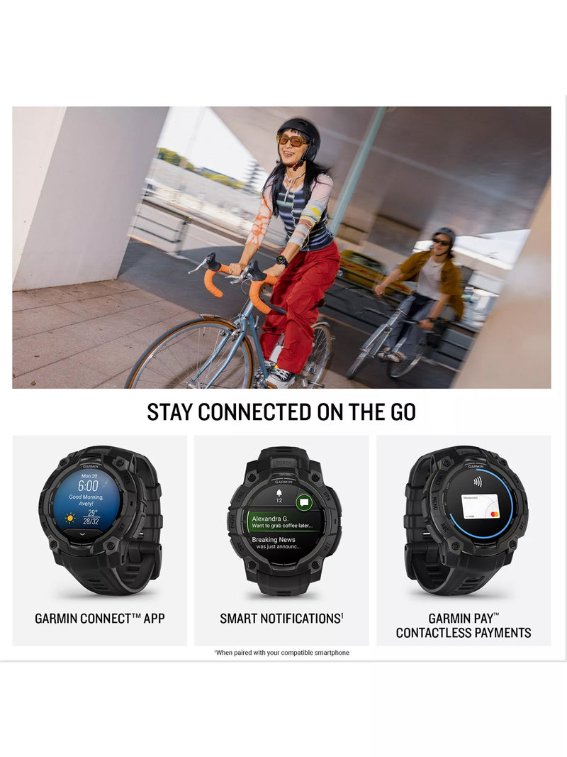 Garmin Instinct 3 rugged GPS smartwatch 45mm black, UK version