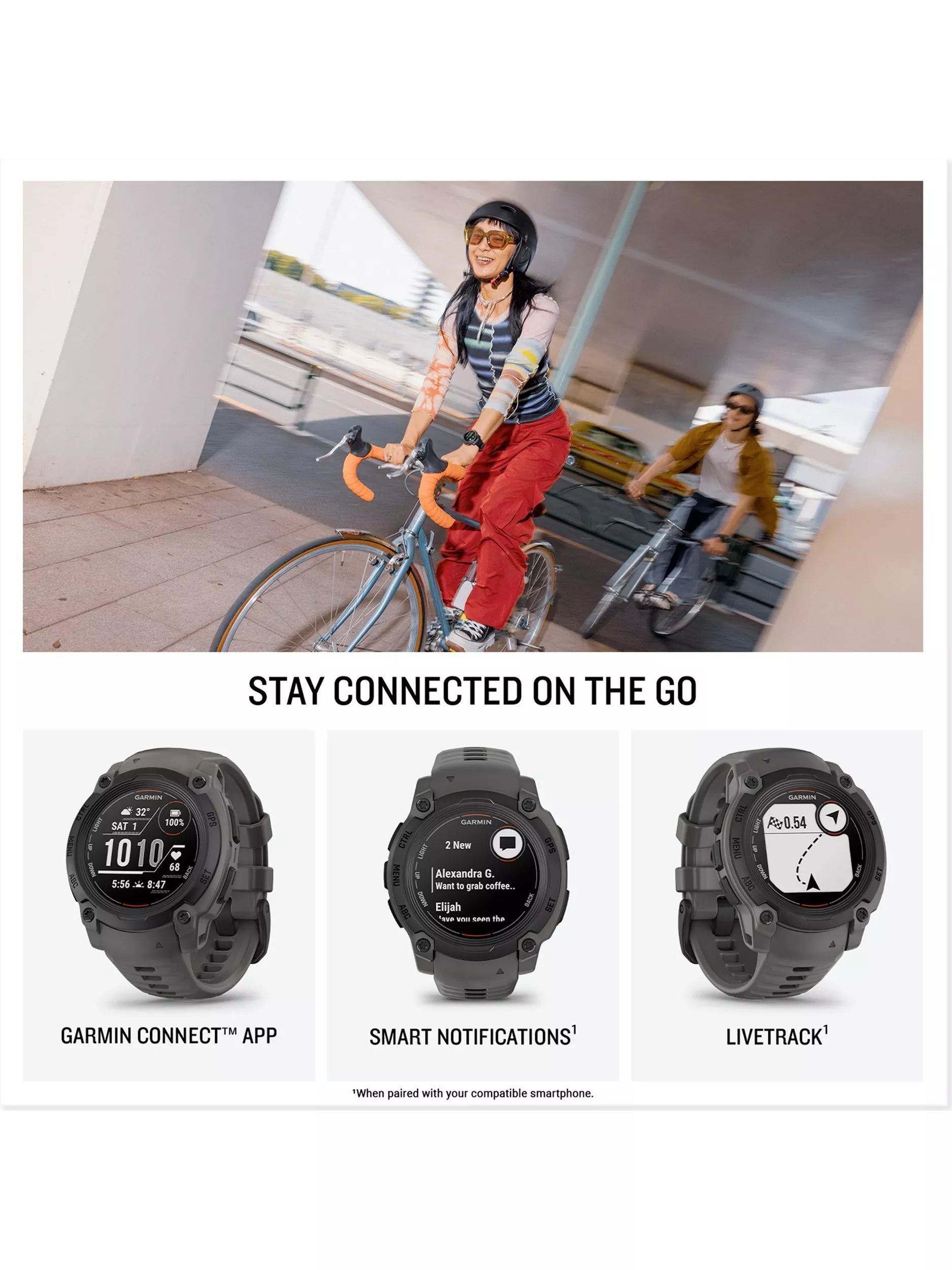 Garmin rugged GPS smartwatch Black/Charcoal 40mm, imported from the UK