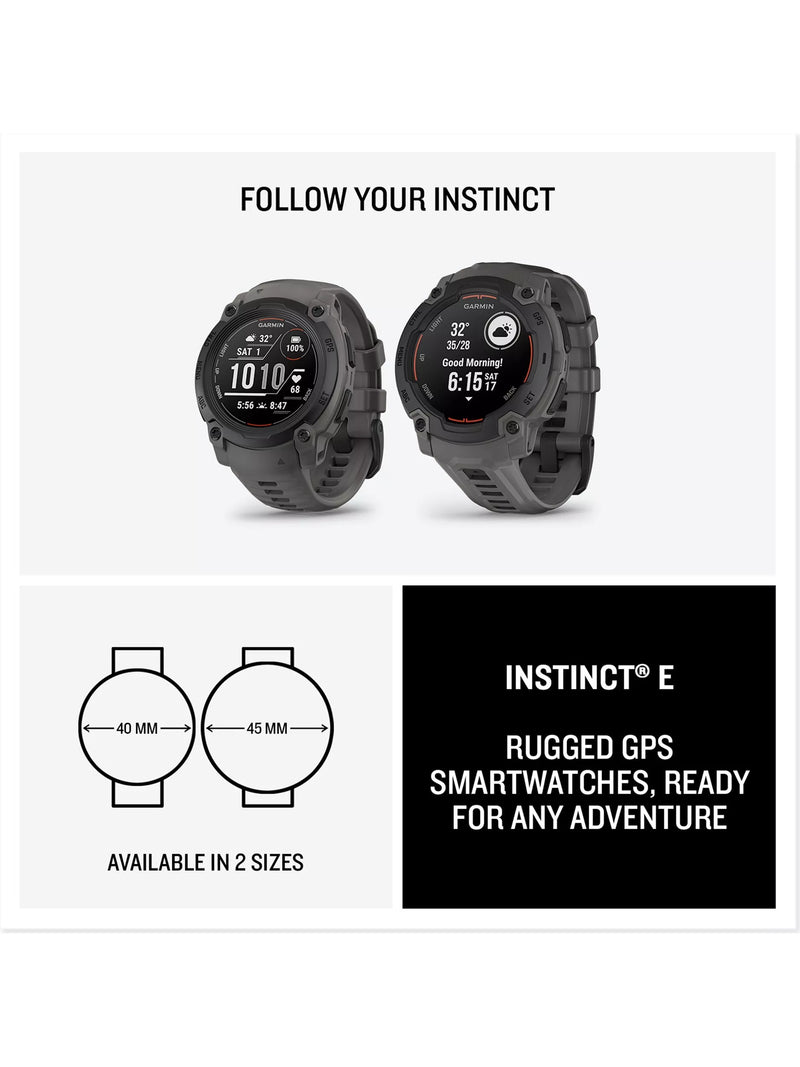 Garmin rugged GPS smartwatch Black/Charcoal 40mm, imported from the UK