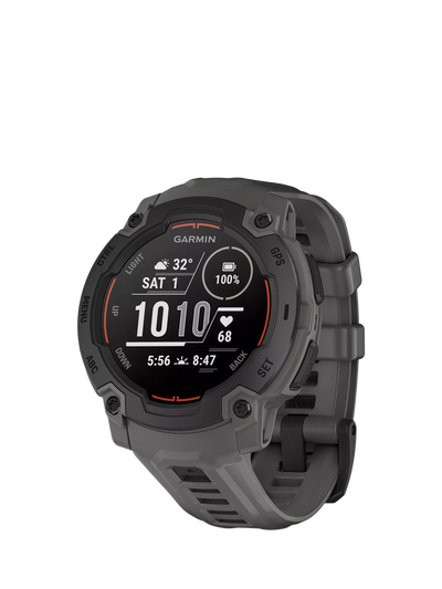 John Lewis Garmin Instinct E Rugged GPS Smartwatch, 45mm, Black/Charcoal- Buy online at McGrocer