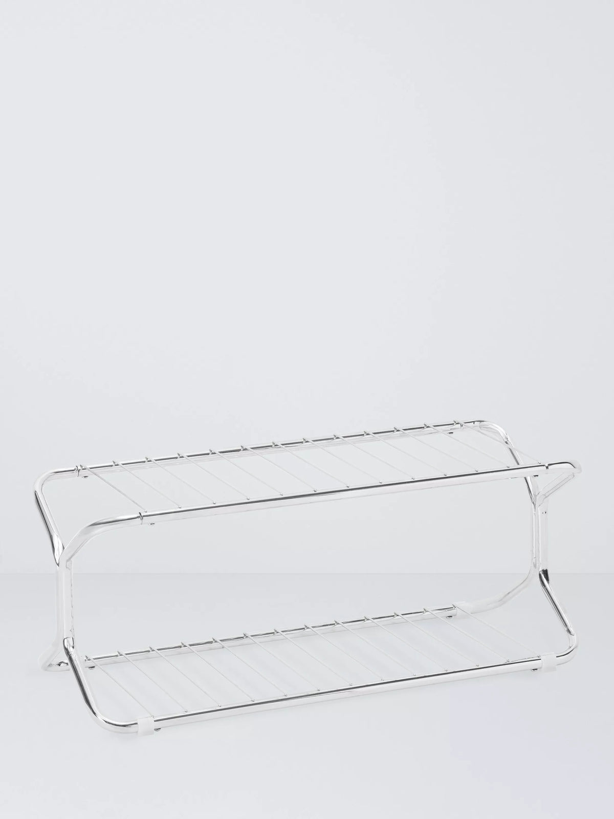 John Lewis chrome shoe rack 2-tier, imported from the UK