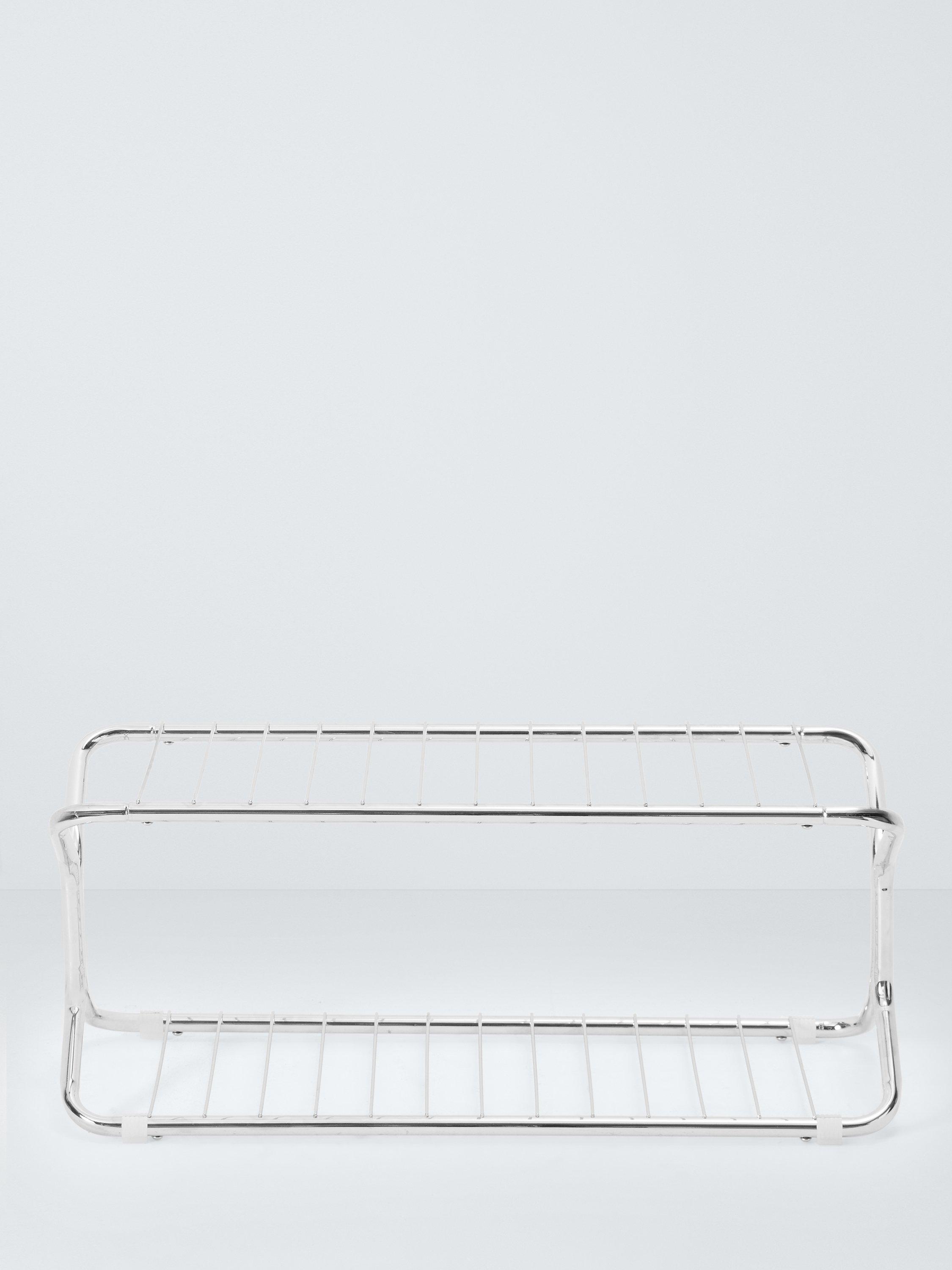John Lewis chrome shoe rack 2-tier, imported from the UK