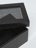 John Lewis black bamboo and rattan storage box, imported from the UK