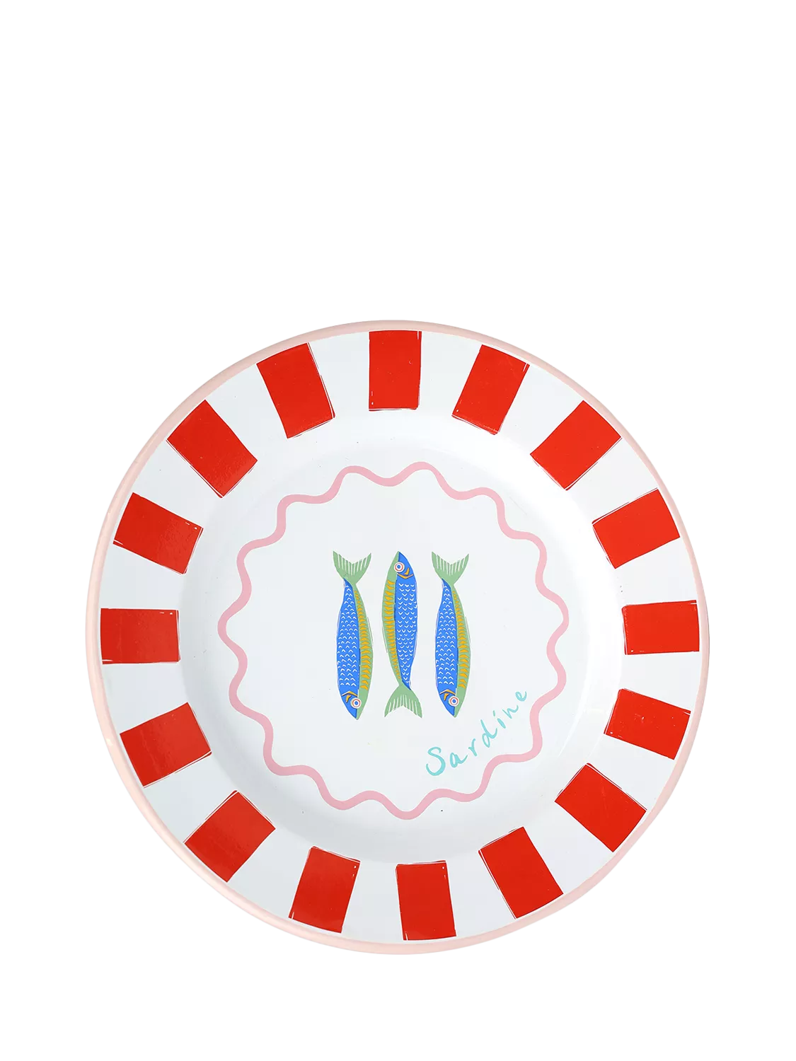 Talking Tables sardine fish enamel plate 25cm (British brand)