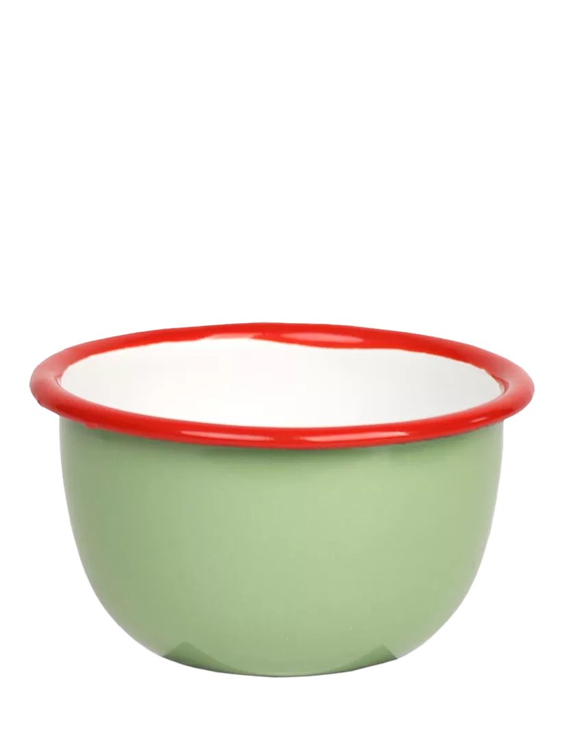 Talking Tables green olive enamel bowl 10cm, UK version
