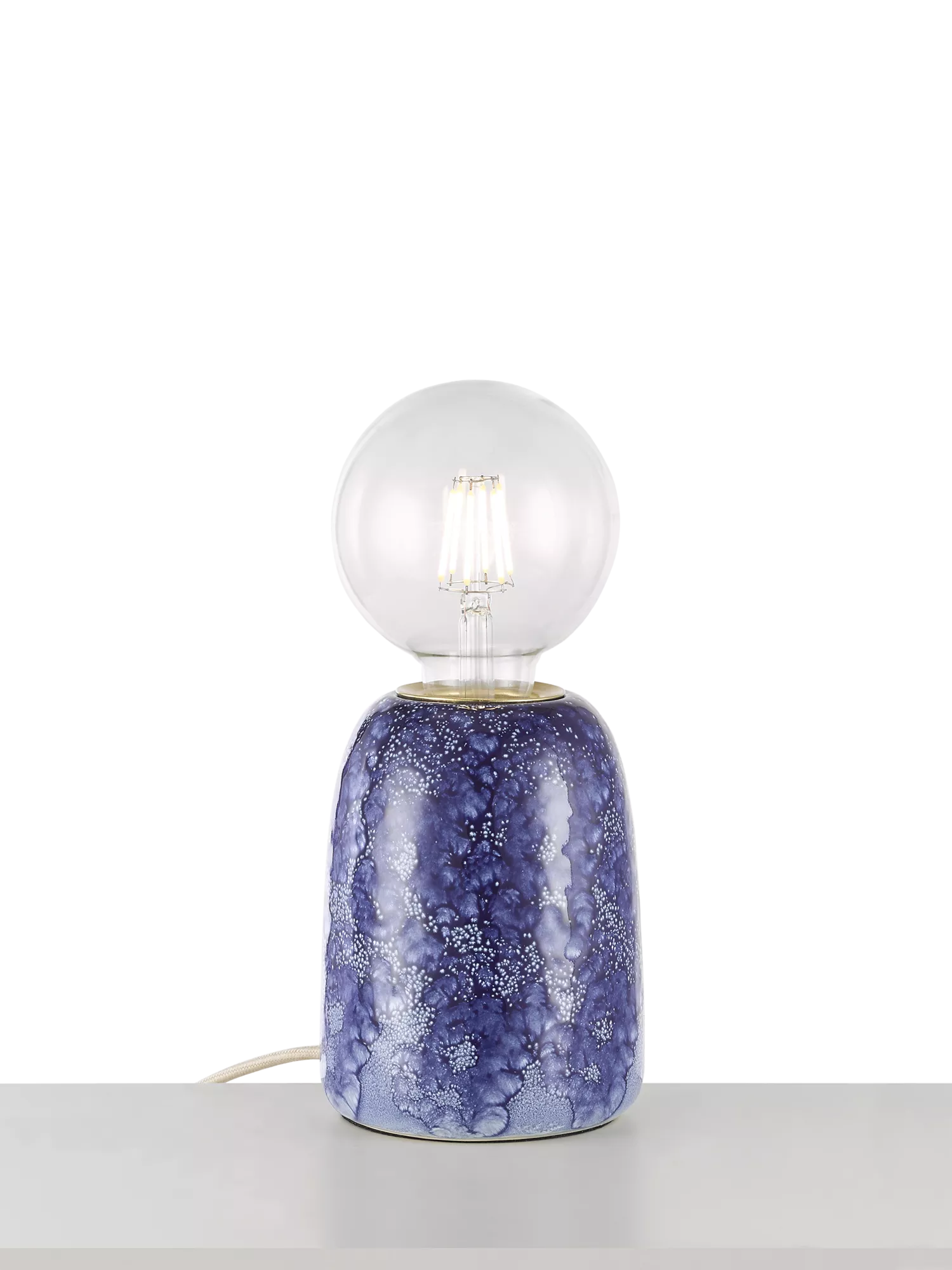 John Lewis Stockley Ceramic Table Lamp, Blue