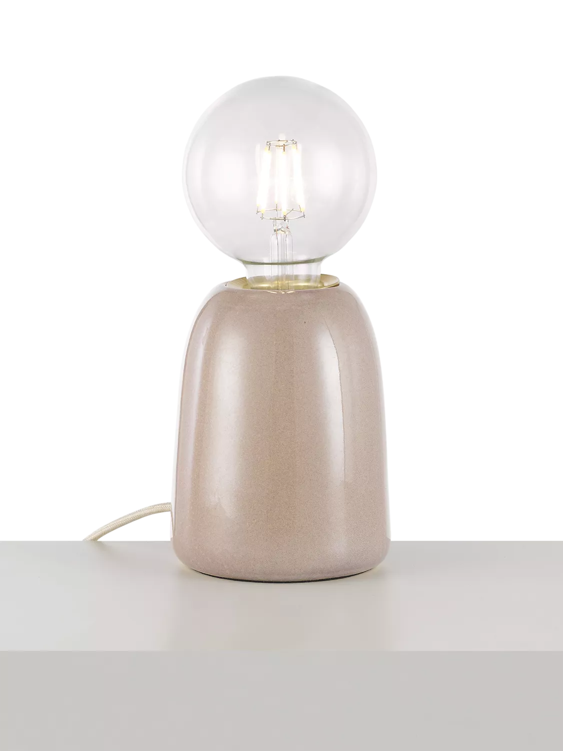 John Lewis Stockley Ceramic Table Lamp, Lilac