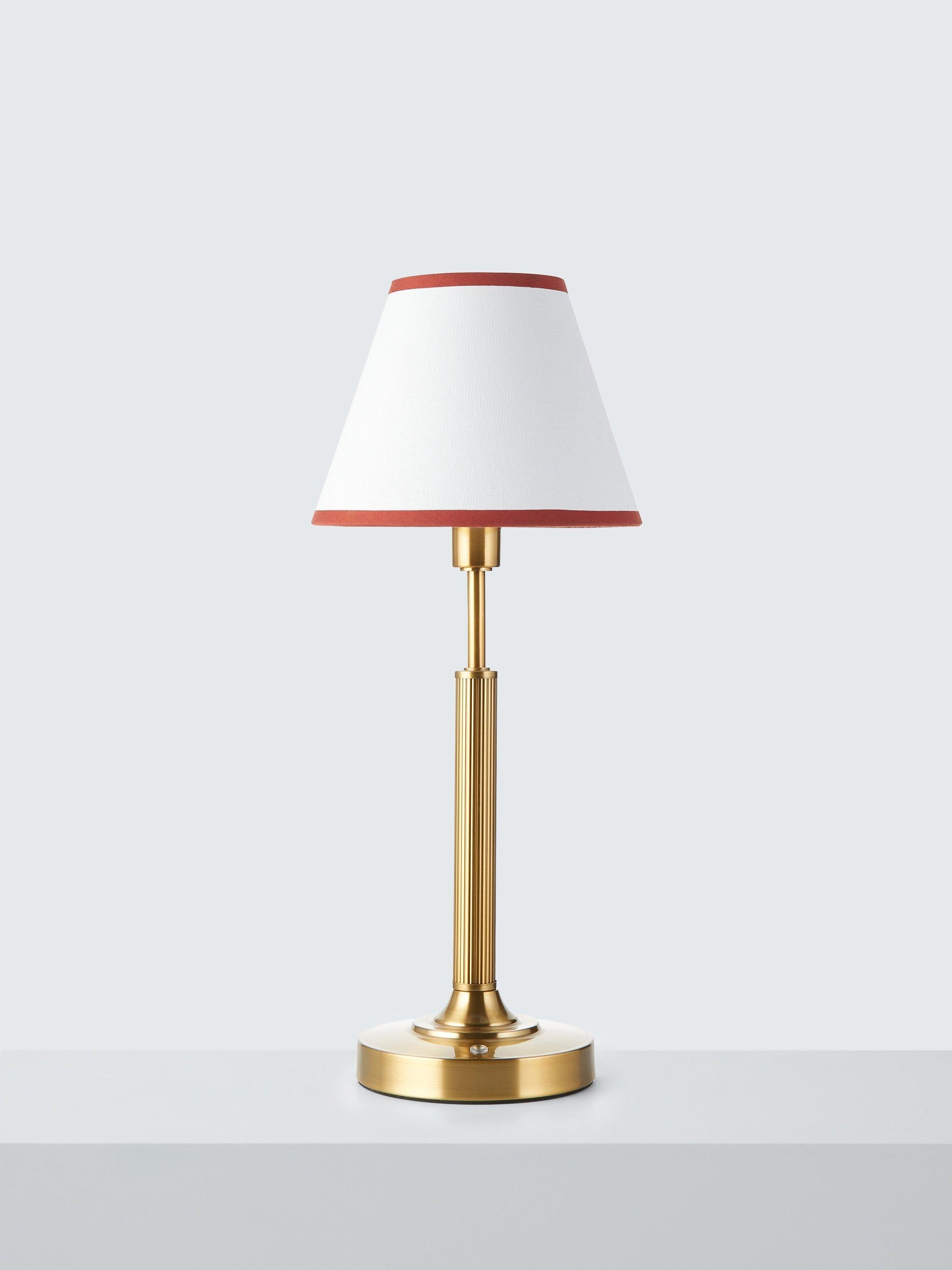 John Lewis Baily large rechargeable table lamp in brass - British product