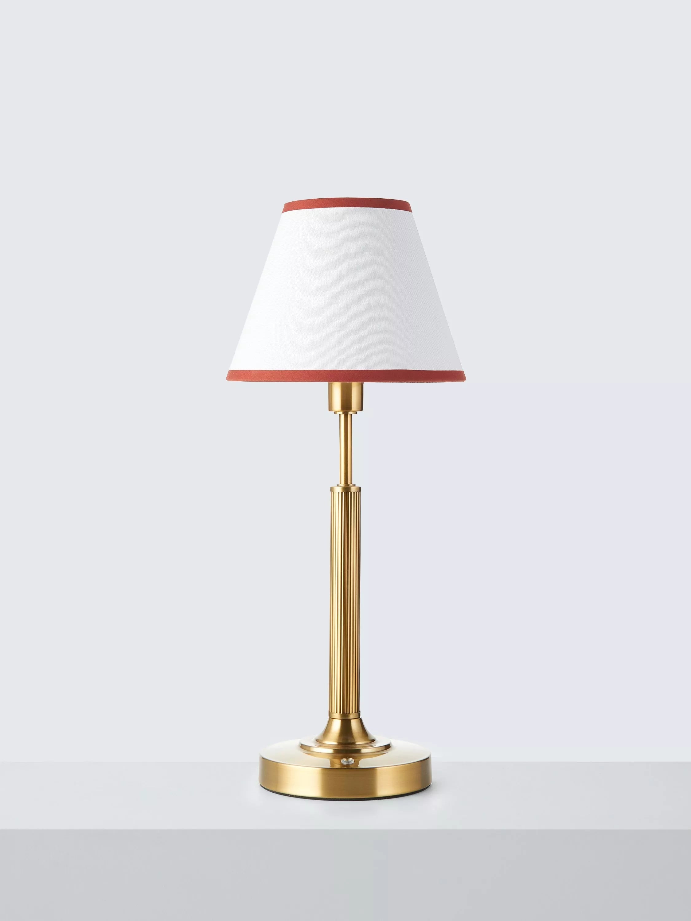 John Lewis Baily large rechargeable table lamp in brass - British product