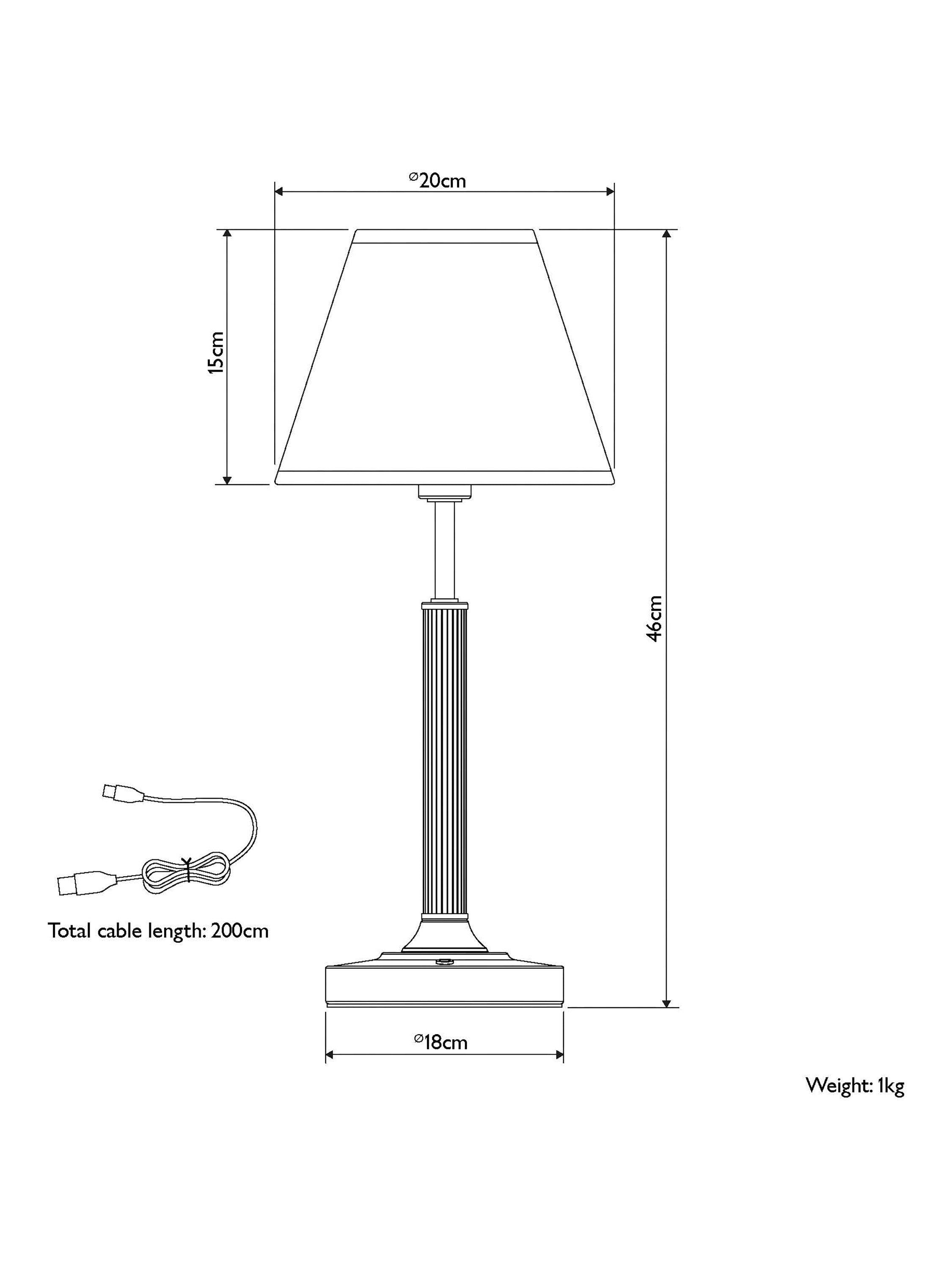 John Lewis Baily large rechargeable table lamp bronze (British brand)