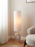 John Lewis Fulbrook ribbed glass floor lamp clear H111cm (British brand)