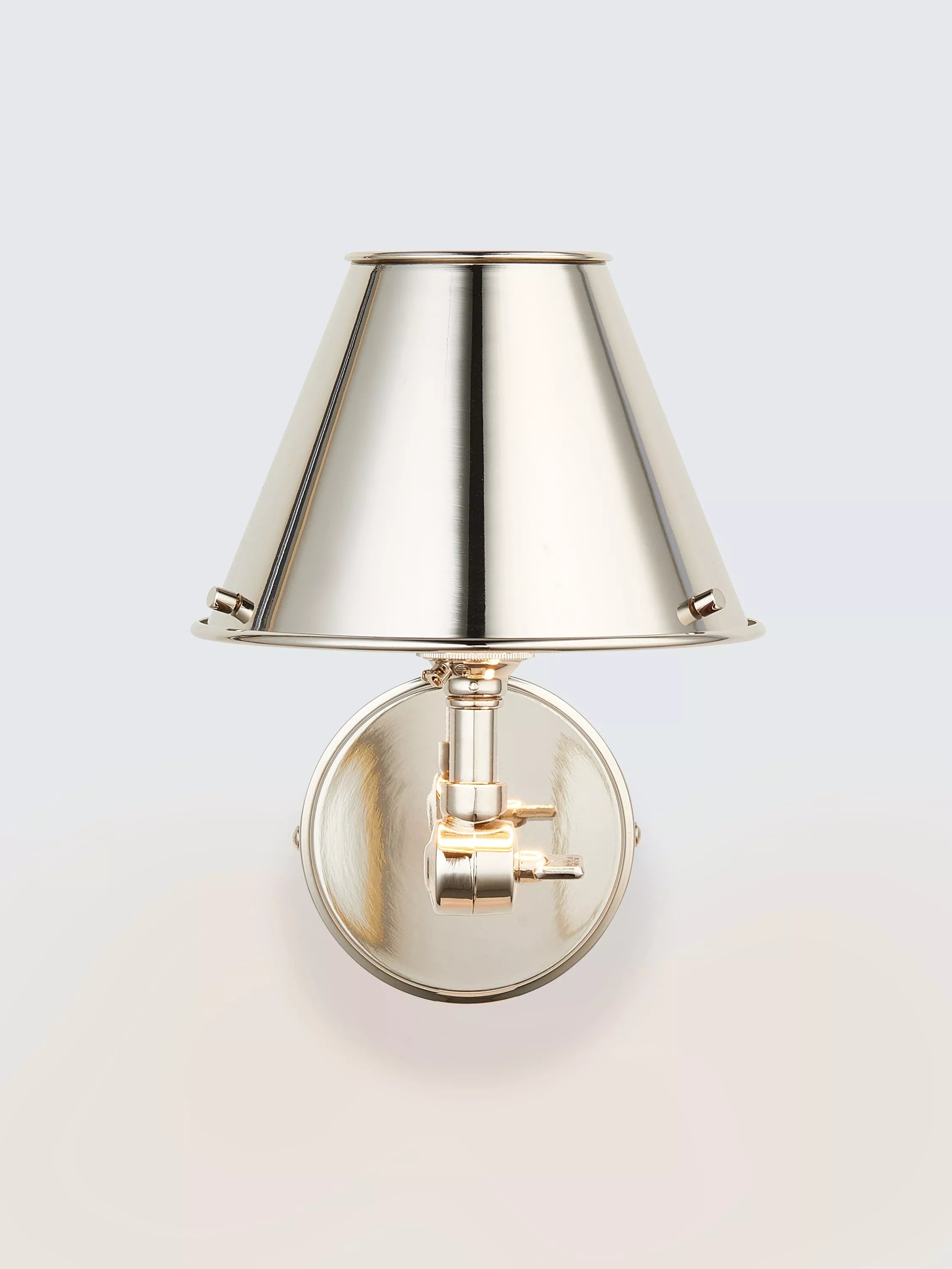 John Lewis Nicolas Uplighter Wall Light, Nickel