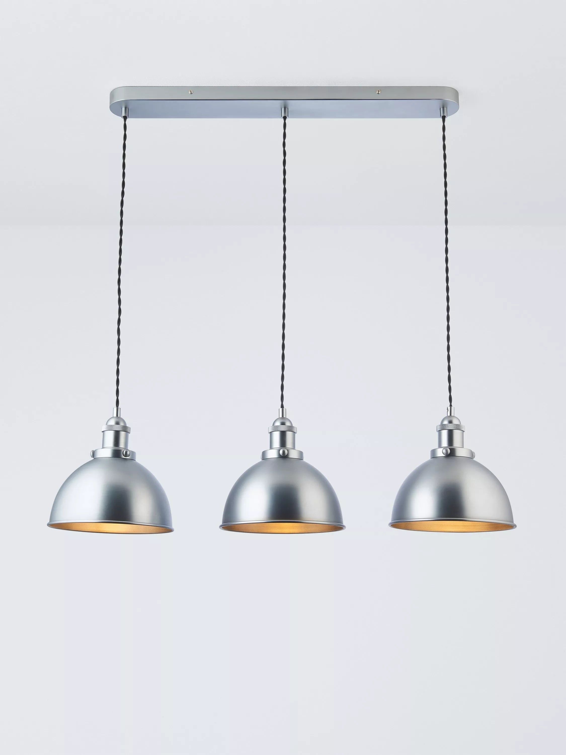John Lewis Baldwin 3 Pendant Over Diner Ceiling Light