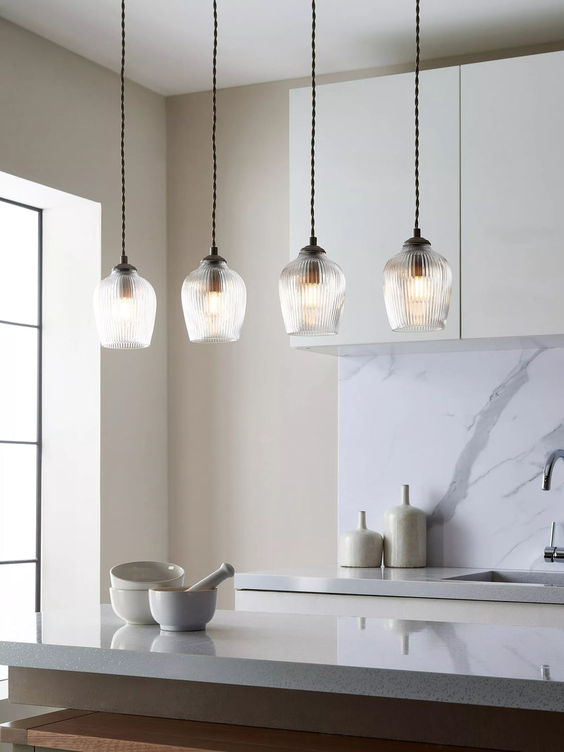 John Lewis Fulbrook 4 glass shade ceiling light - British product