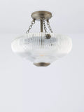 John Lewis Fulbrook ceiling light semi flush clear glass, imported from the UK
