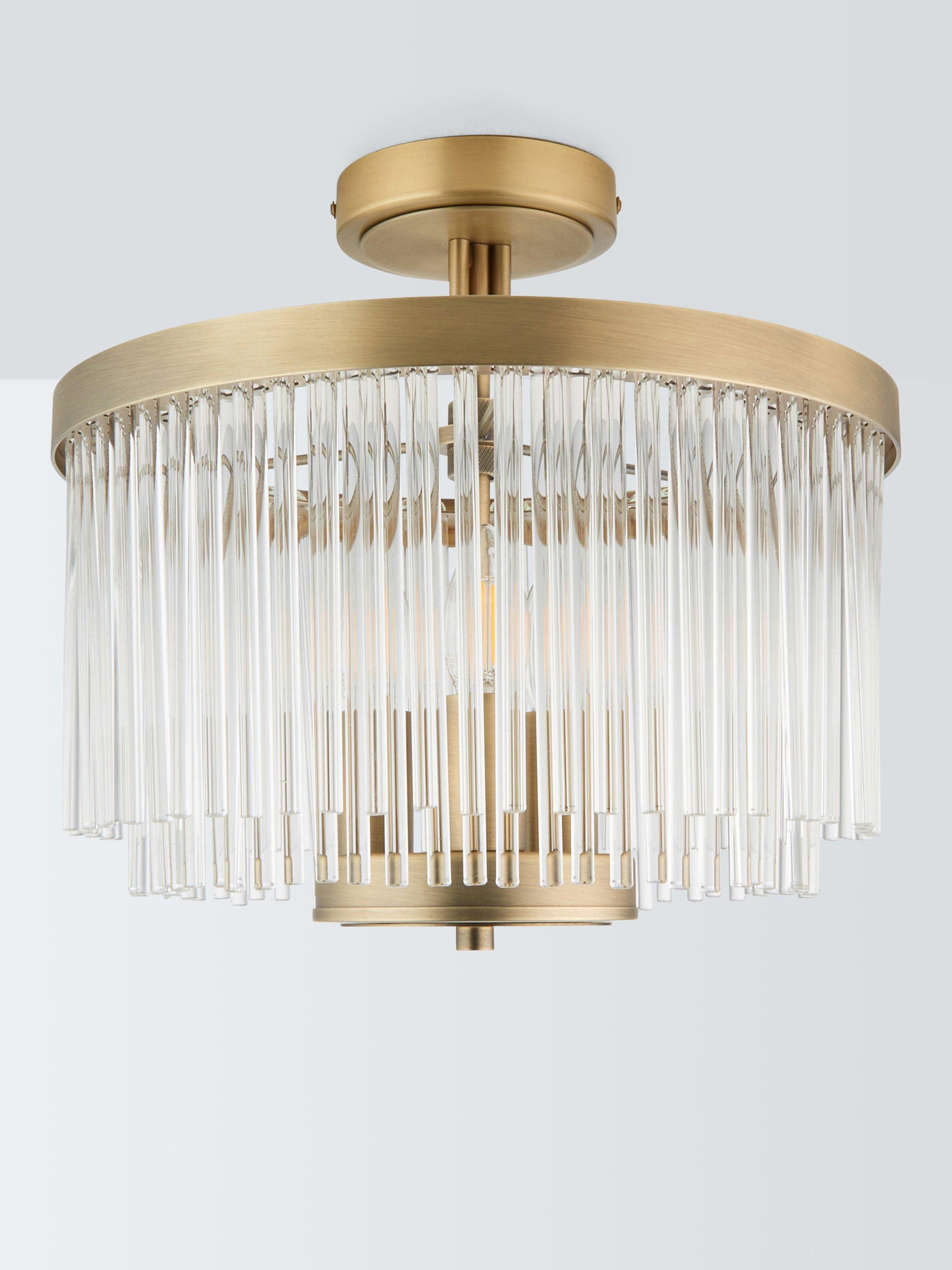 John Lewis Lexton semi-flush ceiling light brass - British product