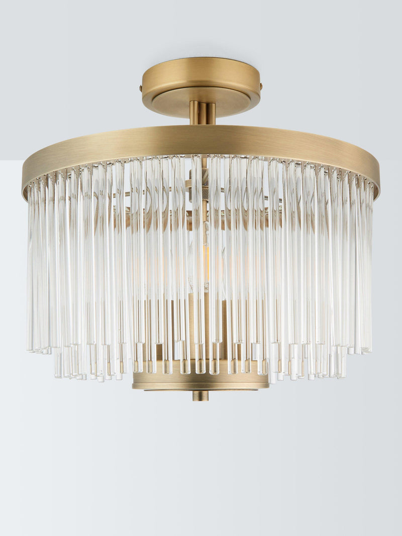John Lewis Lexton semi-flush ceiling light brass - British product